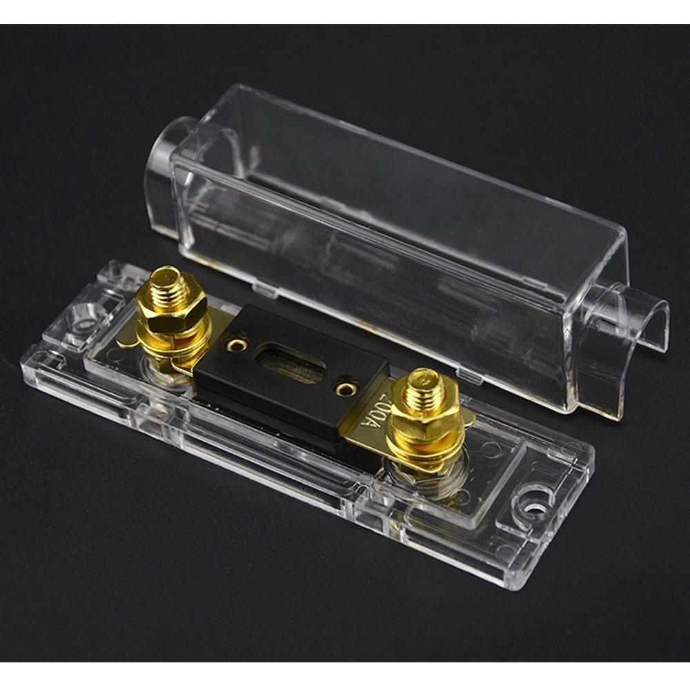 WMYCONGCONG Car 150A ANL Fuse Holder with ANL Fuse 0/2/4 Gauge for Car Motorcycle Car Audio Amplifier, Gold Plated (150A)