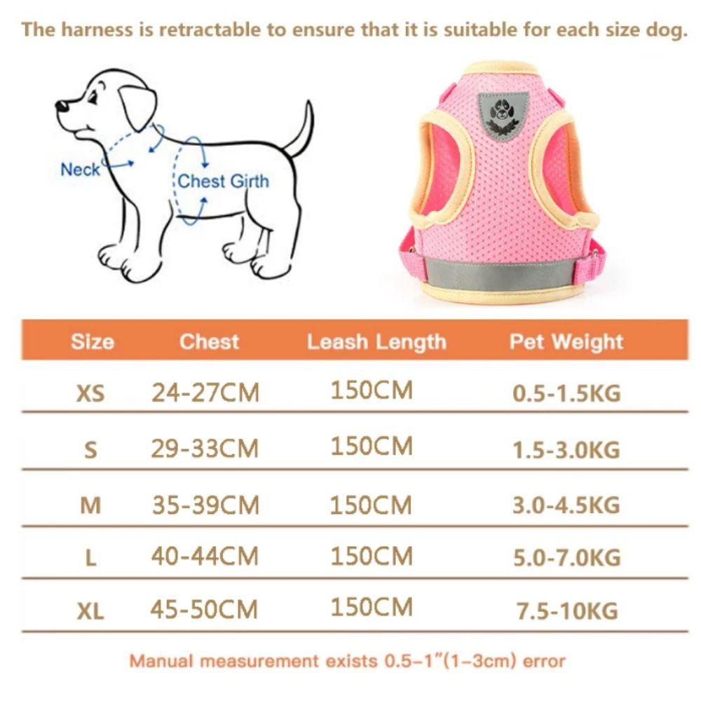 Светоотражающая шлейка и поводок для щенков, мягкие ремни для груди, сетчатый жилет для собак, для прогулок
