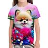 Summer T-Shirts 3D Print Animal Dog O-Neck T Shirt Casual Boys Girls Tops Fashion Kids Tees Harajuku Children Clothing
