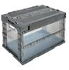 TRUSCO Alpha Folding Storage Storage 50L with Container, Case, Box, Slide-Lock Lid, TR-SC50TMBK