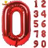 40 Inch Red Large Numbers Balloon 0-9 Birthday Party Decorations Helium Foil Mylar Big Number
