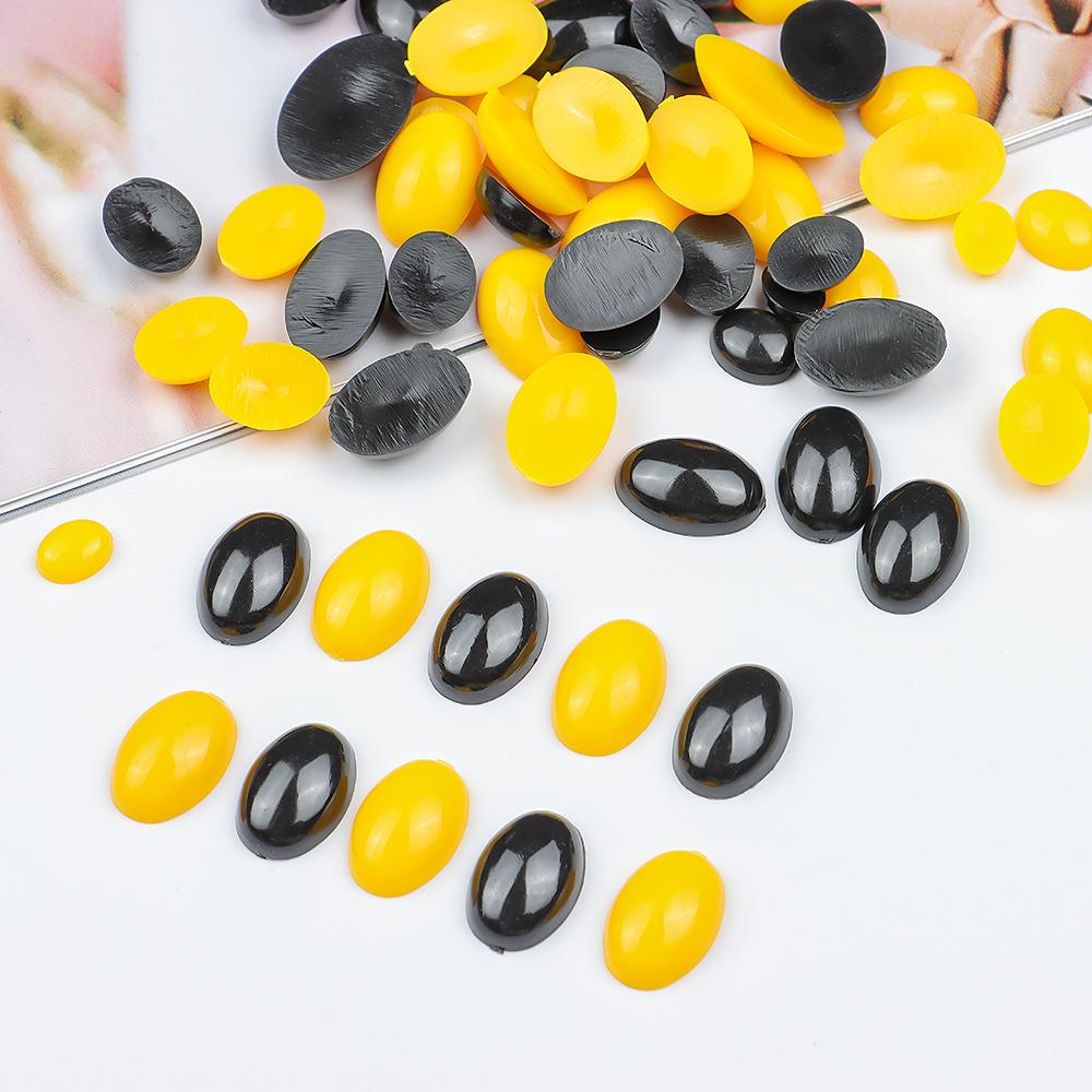 100Pcs Safety Plastic Safety Noses Oval Plastic Safety Eyes Safety Flat Noses for Dolls Making Toys