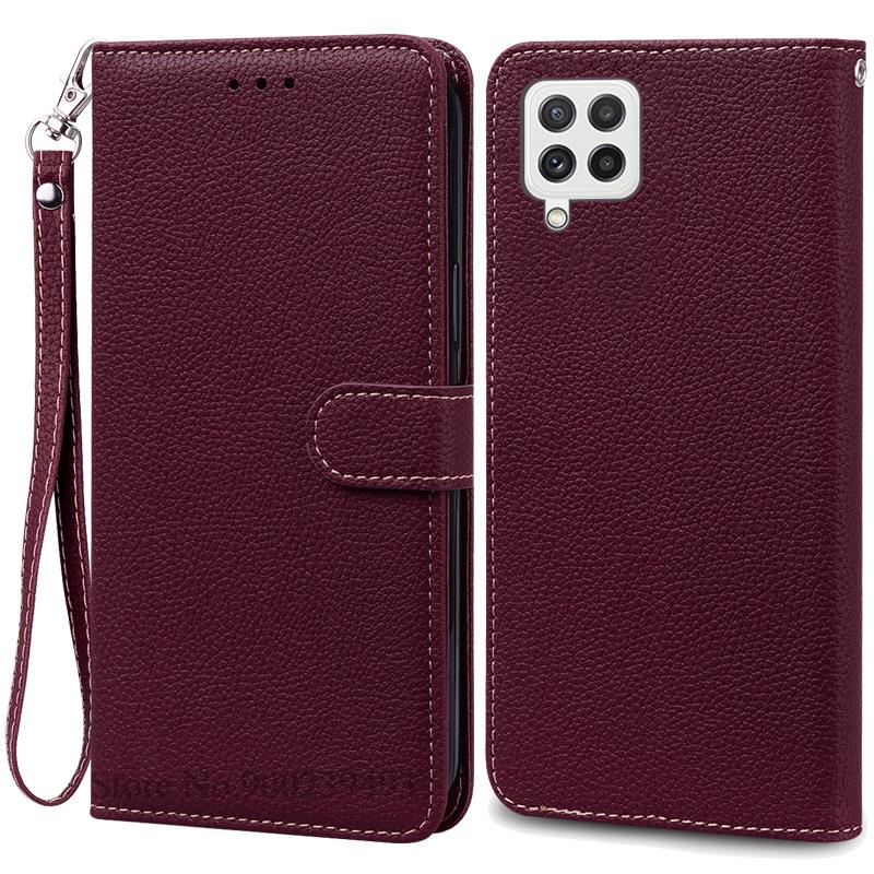 M32 4G Case For Samsung Galaxy M32 Case Leather Wallet Flip Case For Samsung M32 M 32 SM-M325F Case Soft Silicone Cover Fundas