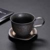 KuBac HoMmi New INS Stoneware Handmade Japanese Style Vintage Coffee Cup Afternoon Tea Ceramic Mug Set Retro Coffee Cup