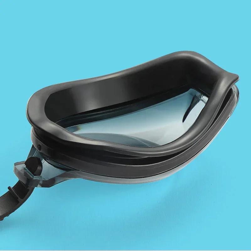 Очки для плавания противотуманные анти-ультрафиолетовые с высоким разрешением плоское зеркало для взрослых мальчиков девочек силиконовые Регулируемые без ограничений