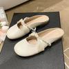 French Bag Head Half Slippers Women's Summer Wear 2025 New Evening Fairy Wind Flat Single Shoes Lazy Pregnant Women Sandals
