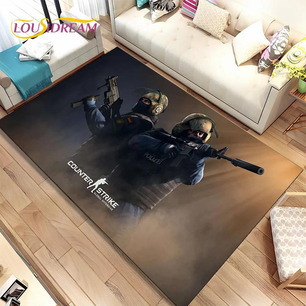 CS GO, Game Gamer, коврик Counter Strike Area, коврик для дома, гостиной, детской спальни, дивана, коврик для двери, декор, нескользящий напольный коврик
