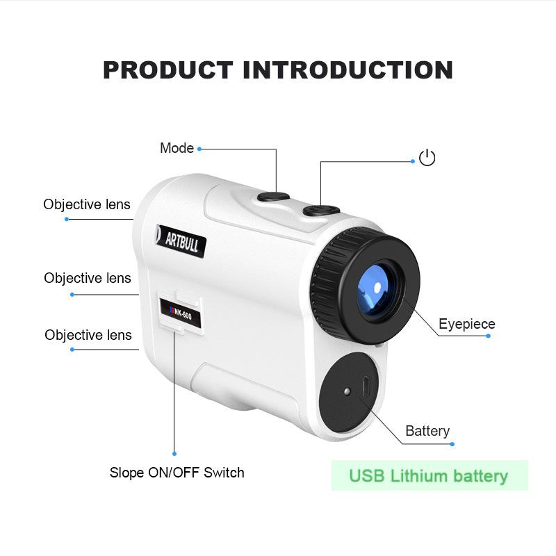 NK-600Golf rangefinder charging600m Lock Flag Slope Outdoor Laser Rangefinder Telescope