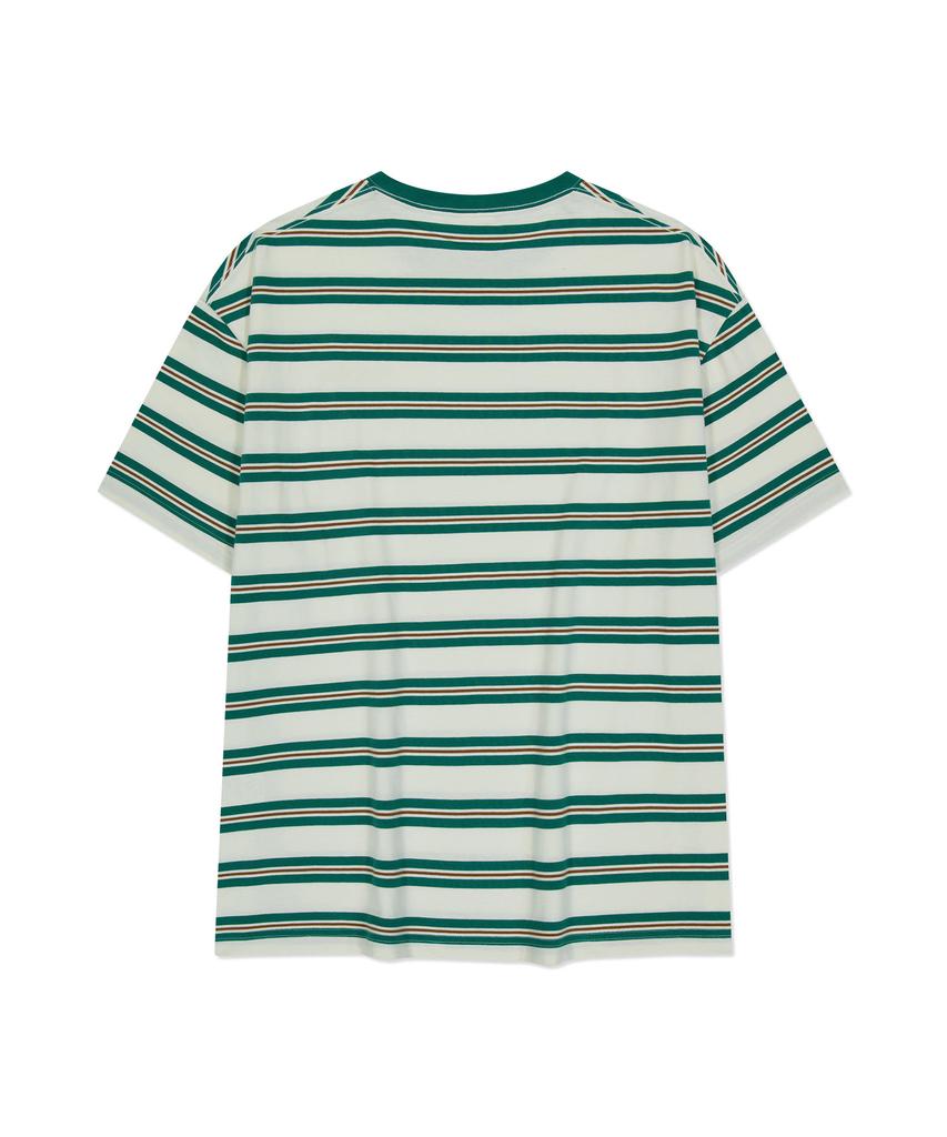 WACKY WILLY Multi-Stripe Short Sleeve T-Shirt Green