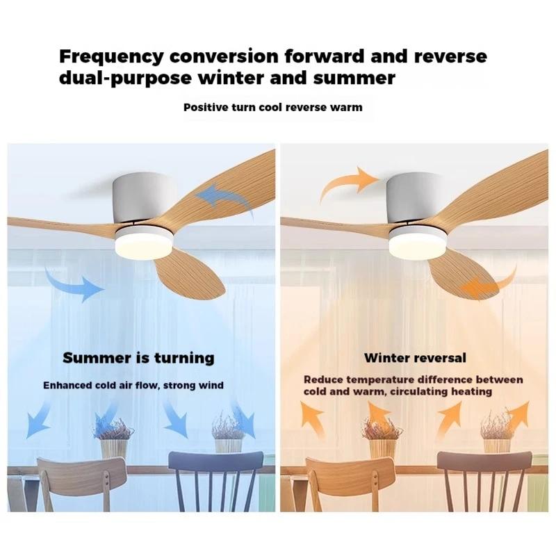 96-265 В современный светодиодный потолочный вентилятор с подсветкой 42 52 дюйма двигатель постоянного тока 6 скоростей электрический вентилятор с пультом дистанционного управления потолочные вентиляторы для низкого пола лампы