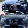 Решетка радиатора Mercedes-Benz GLC 2023-2024 X254 в стиле GT, сетчатая решетка бампера