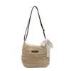 Woven Straw Crossbody Bag Women's Large Capacity 2025 New Summer Versatile Bucket Bag Seaside Vacation Beach Bag