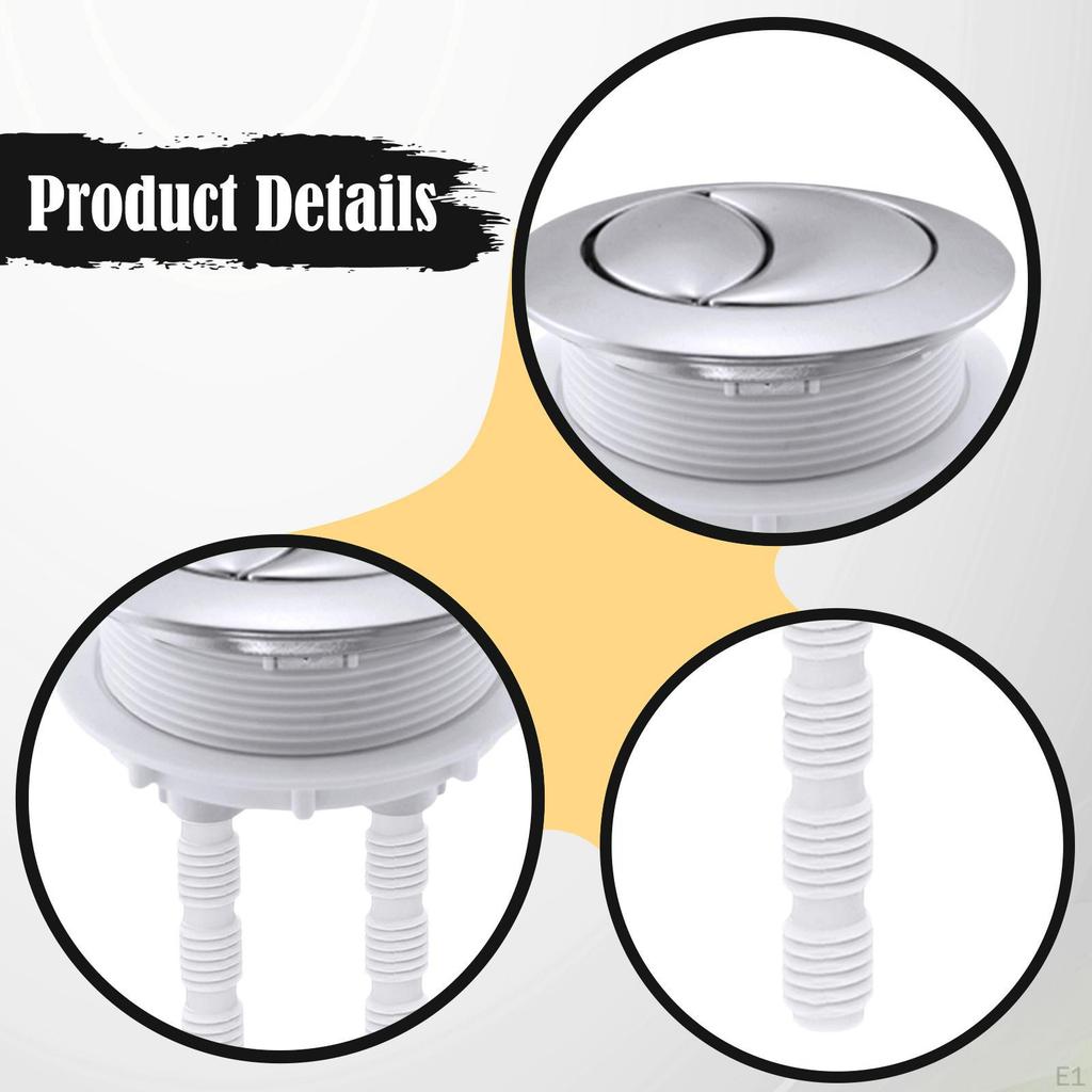 Toilet Water Tank Button Replacement Maintenance for Home Bathroom Fits 50mm Top Mounted