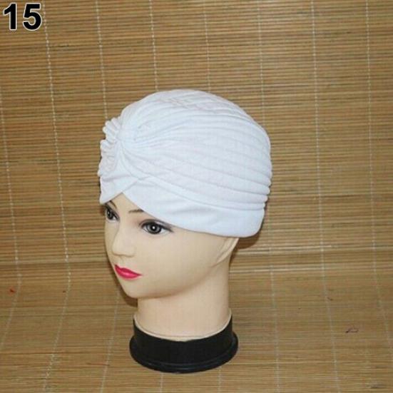 Smart Stretchy Hat Turban Head Wrap Band Chemo Bandana Hijab Pleated Indian