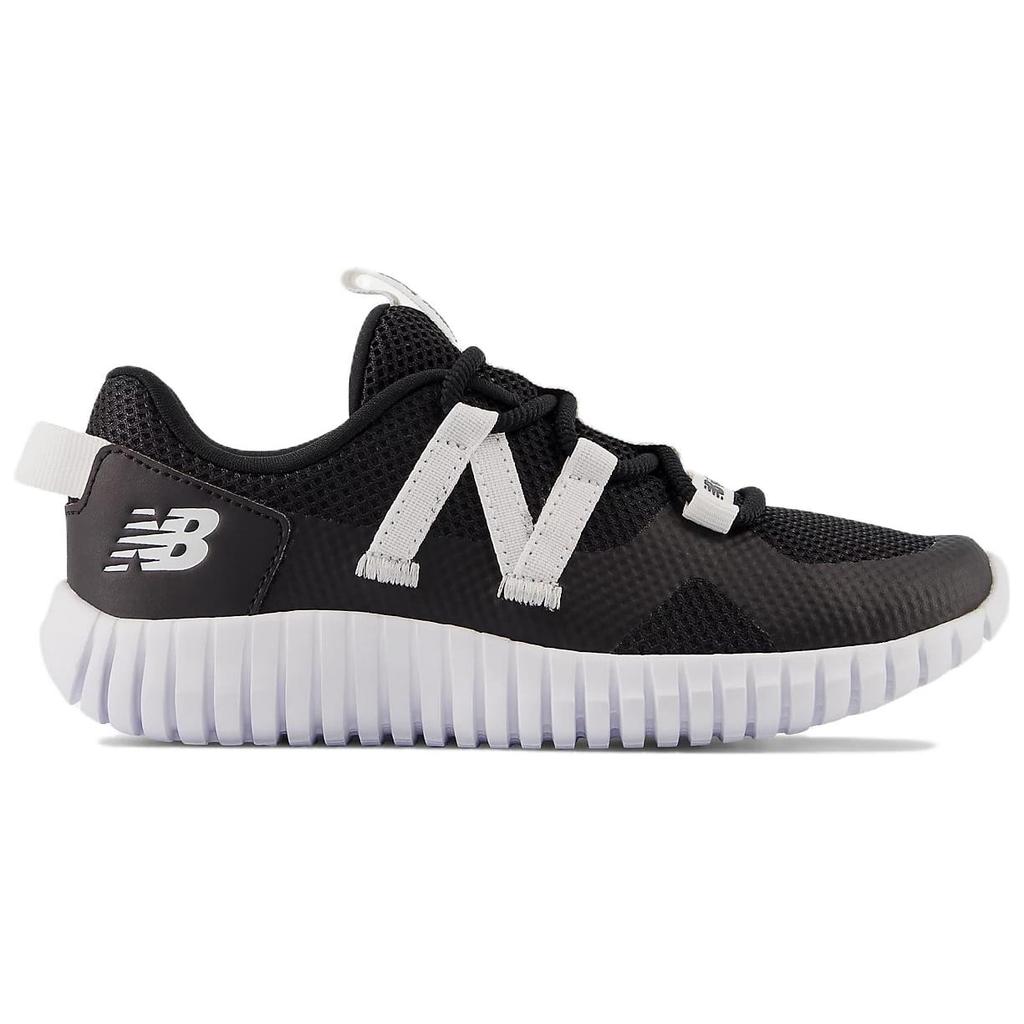 New Balance V2 Comfortable Abrasion Resistant Low top Running Shoes Black White Kids' PTPGRVAC