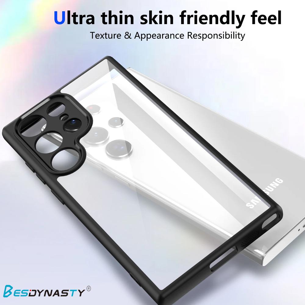 Роскошный матовый акриловый прозрачный жесткий чехол для Samsung Galaxy S25 Edge S24FE S23 Ultra Plus A56 A36 A25 A26 A24 A52S A16 A55 A35