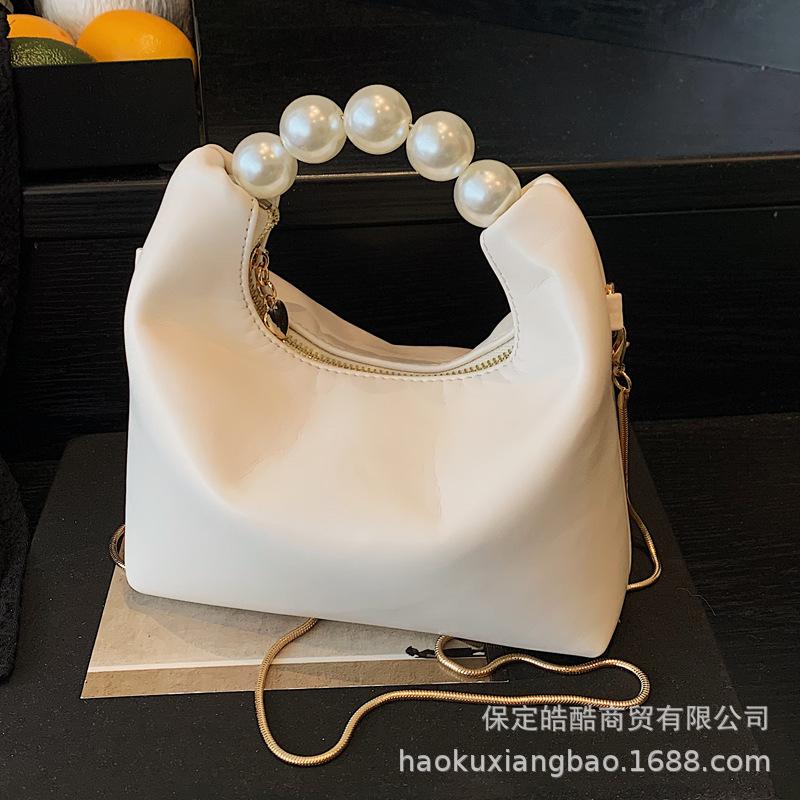 Премиальная жемчужная сумка женская весна-лето 2025 новая модная цепочка сумка-мессенджер универсальная на плечо сумка-пельмень тренд