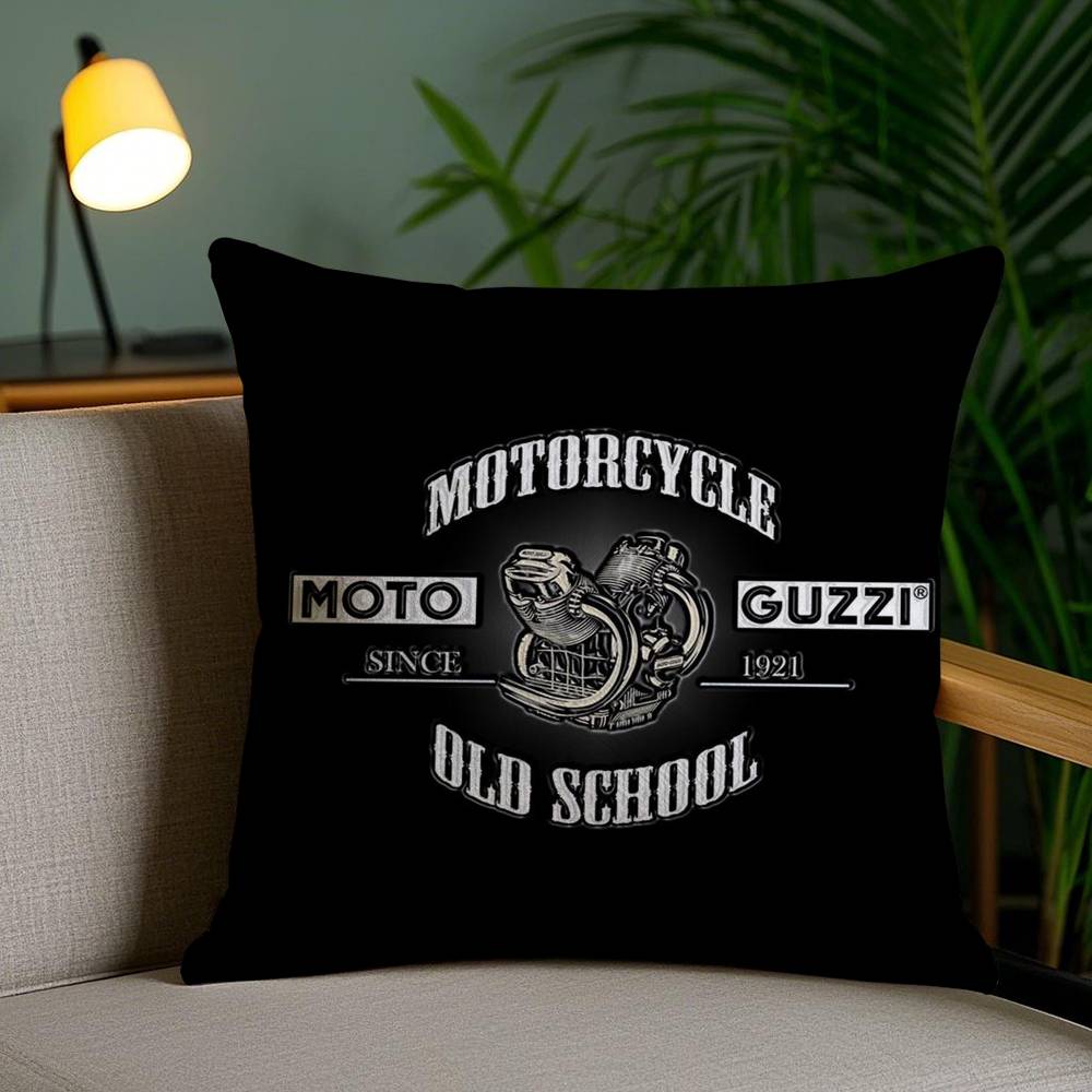 Brand Moto G-GuzziS Pillow Case Office Sofa Dorm Chair Back Short Plush Double-sided Printing Home Cushion Cover