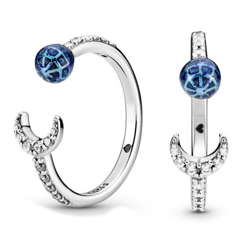 Оригинальное элегантное кольцо из серебра 925 пробы с розами и двойными сердцами для женщин в подарок на день рождения в Европе