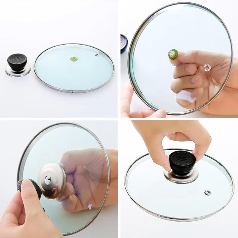 1/3pcs Pot Lid Cap Top Bead Plastic+Stainless Steel Replaceable Universal Pot Lid Handle Anti Scald Kitchen Accessories