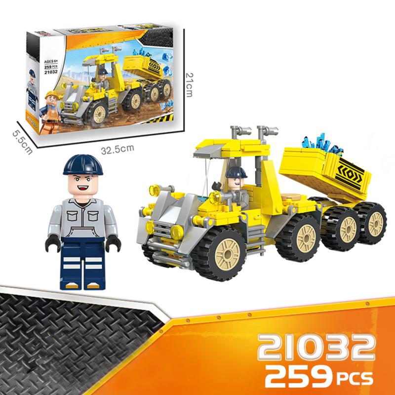 Construction Engineering Vehicle Building Blocks Toys Plastic Small Particles Diy Assembled Toys For