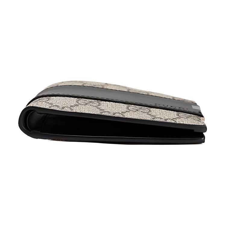 Gucci Складной кошелек из канвы GG с черной кожей 451240-KGDHN-9769