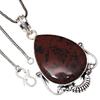 Pendant Mahogany Obsidian Gemstone Handicraft Valentine'Day Silver Jewelry 2"