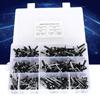 200pcs Black Blind Rivet Kit Aluminum Blind Rivet Fasteners Assortment 3.2 4.0 4.8mm