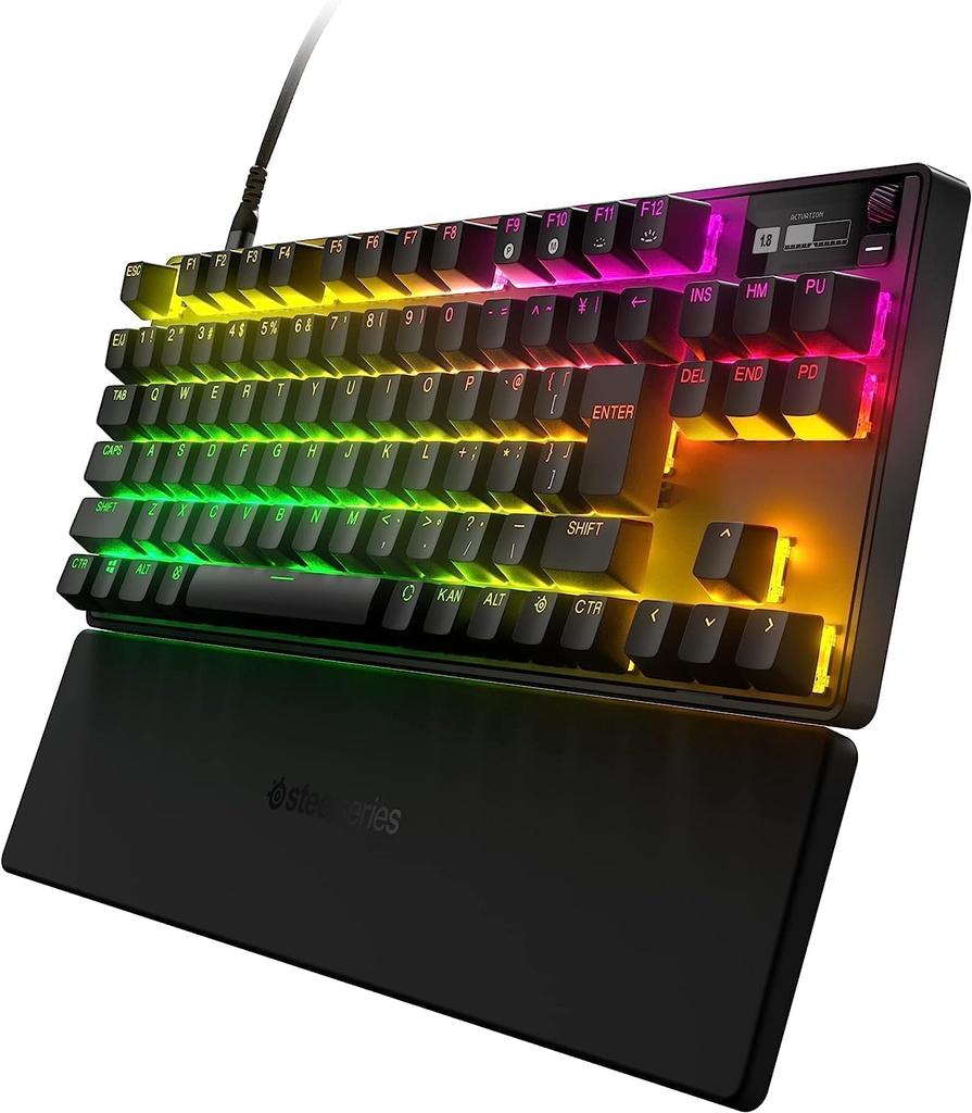 SteelSeries Игровая клавиатура, TKL (без цифрового блока), проводная, японская раскладка, переключатели OmniPoint, OLED-дисплей, Apex Pro TKL (2023) 64861 Черный