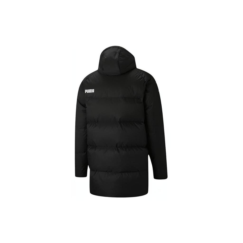 Puma Solid Down Logo Casual Drawstring Warm Hooded Down Jacket Men Outerwear Black 585513-01