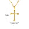 Minimalist Classic Cross Necklace for Men Women, Stainless Steel Chain Collar Necklace, Fashion Unisex Jewelry Gifts
