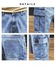 Men's Trendy Loose Fit Multi-Pocket Denim Work Shorts