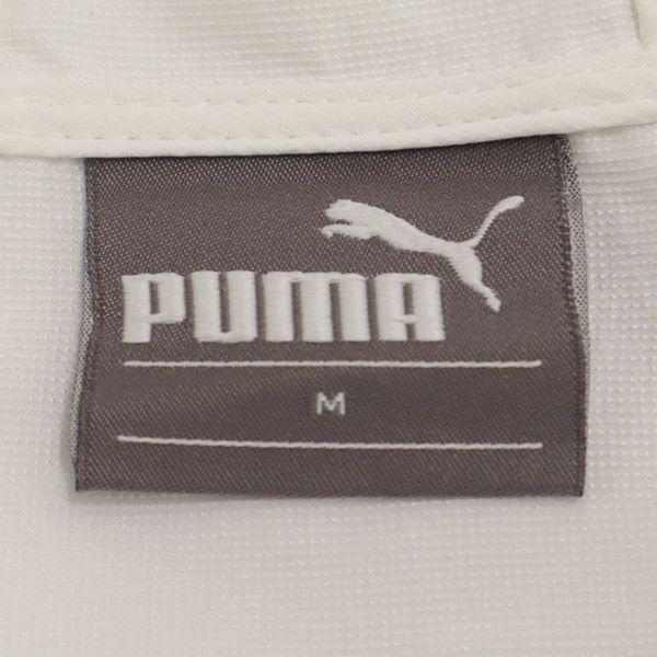 PUMA training Long sleeve Zip hoodie M White x gray warm up Women Used