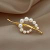French Pearl Brooch Femininity Design Corsage New Year'S Tide High-End Exquisite Suit Pin Accessories