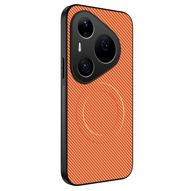 Применимо к Huawei mate80ProMax чехол для мобильного телефона с магнитом, с рисунком из углеродного волокна, mate80Pro матовый противоударный защитный чехол