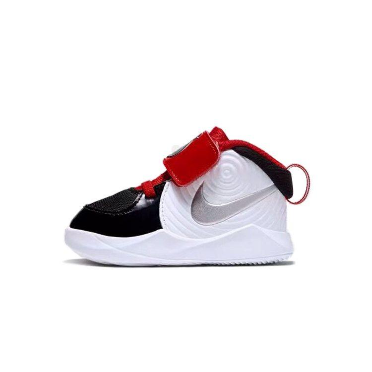 Nike Баскетбольные кроссовки Team Hustle D 9 Auto Mid top Черно-белые для младенцев и малышей CK0617-001