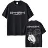 Аниме Т-shirt Тетрадь Смерти Ягами Лайт Графические Футболки Мужские Женские Мультяшные Манга Оверсайз Футболки 90-е Винтаж Уличная Одежда