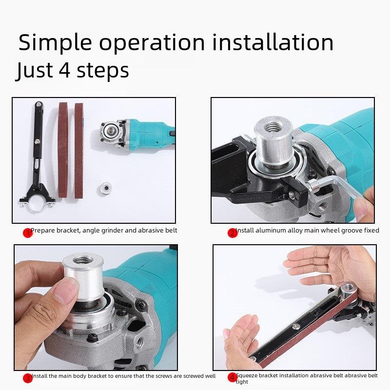 Модифицированная угловая шлифовальная машина, ленточная шлифовальная машина, электрическая цепная пила, мини-пила, аксессуары.