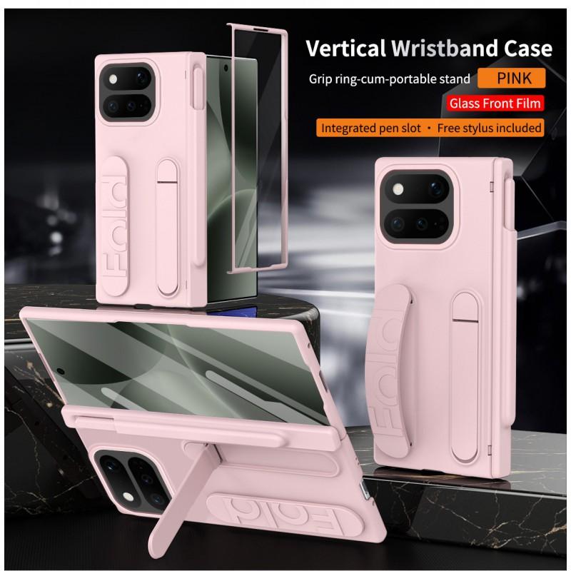 Full Coverage Shockproof Case With Pen Slot Wrist Strap Google Pixel 11 Pro 10 9 PC Material Foldable Design