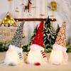 Creative Glowing Dwarf Santa Gnome Christmas Decoration with Hat Present Cute Cartoon Plush Doll New Year Gift