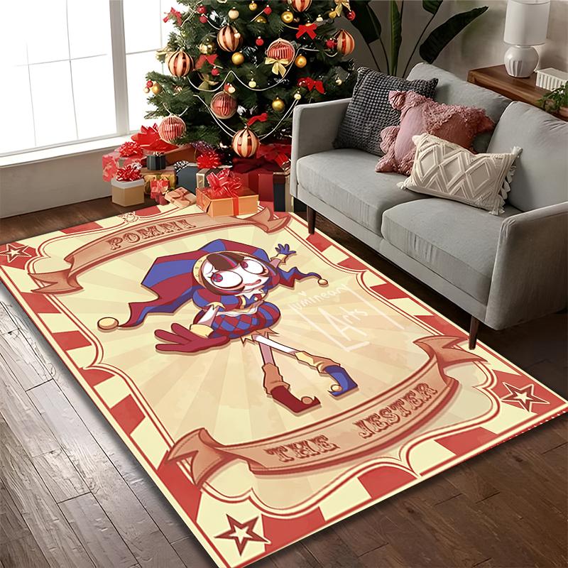 1pc General-purpose Rug, The Amazing Digital Circus Printed Area Rug, Comfortable Office Chair Carpet, Home Entrance Floor Mat