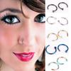 3/5/10PCS 8mm Fake Hoop Clip On Nose Ring Body Jewelry Non Piercing Nostril Hoop