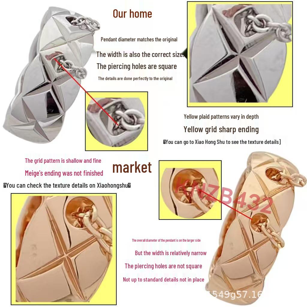 18k Gold Ice Moon & Bean Pendant Necklace Set with Diamond Pattern Choker