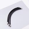 Leather Rope Steel Braided Leather Magnetic Clasp 1 Piece Handmade Woven Bracelet Wrap Silk Fashion  Jewelry Accessory