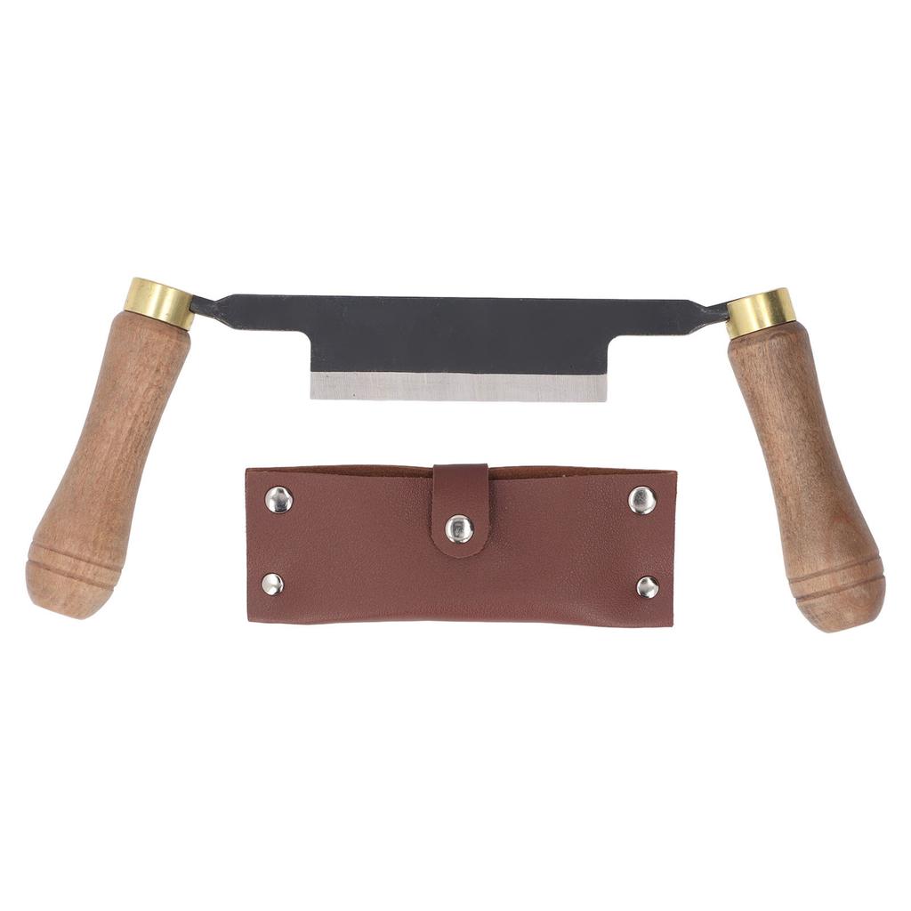 Инструмент для бритья 4 дюйма, прямой, эргономичный, с двойной деревянной ручкой, ручной инструмент для деревообработки и окорки