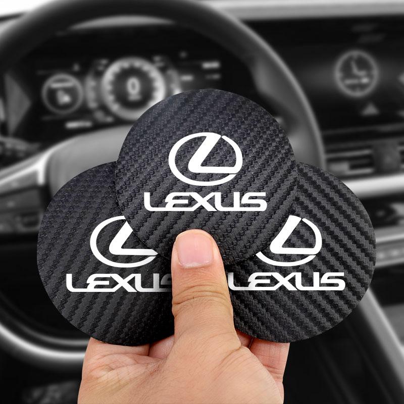 2Pcs Leather Car Cup Holder Mat Anti Slip Coaster For Lexus F-SPORT ES RX NX LS UX LM LX GX LC RZ IS CT GS RC HS SC TX LBX IS300 AET1