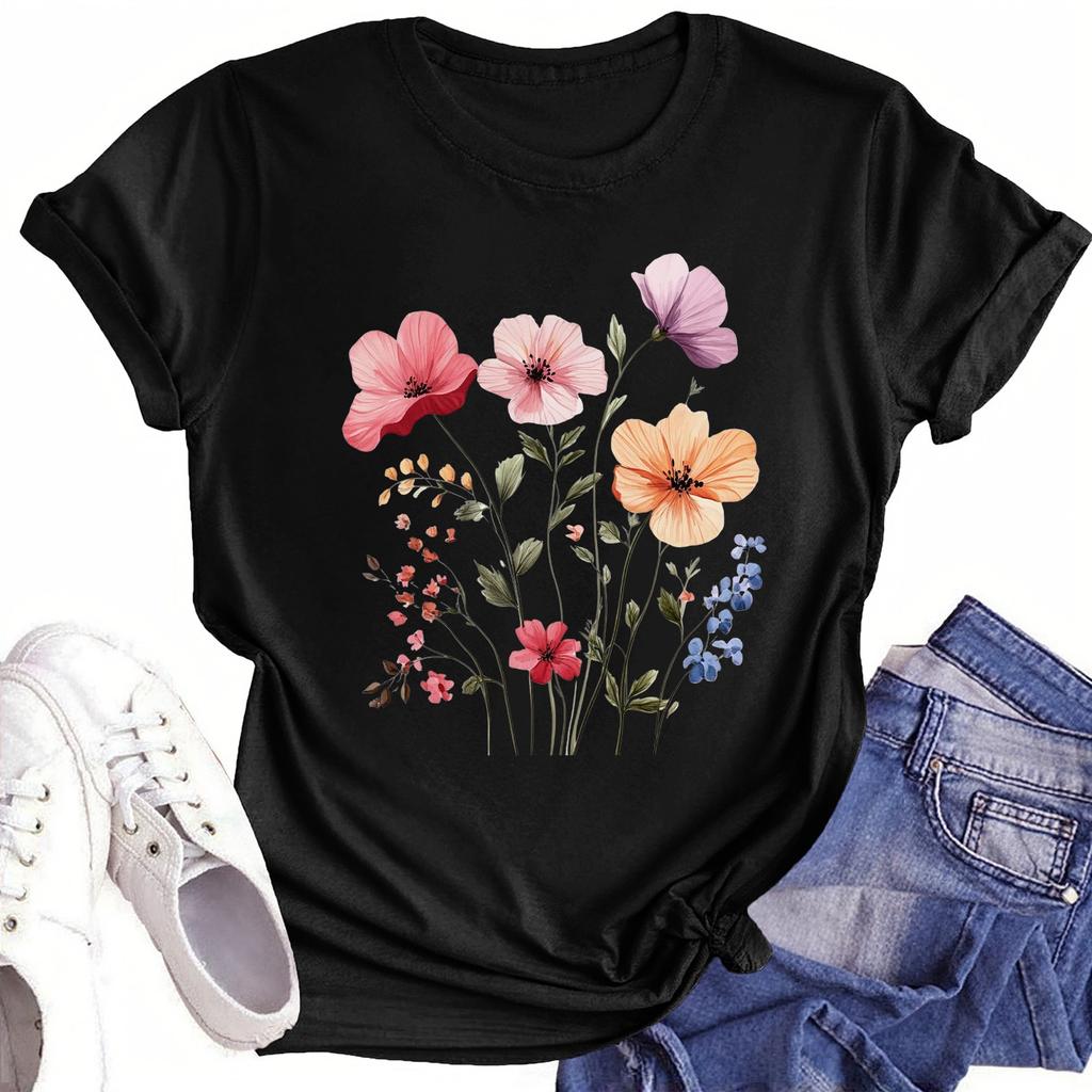 Toddler Girl Boy T-Shirts Kids Top Boys And Girls Printed Short Sleeved T-shirt 1-12Y