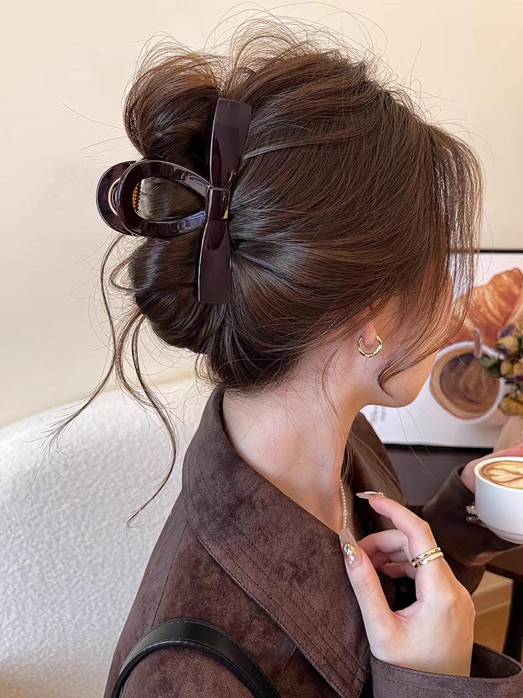 Корейская ретро большая заколка-краб для густых волос - Заколка-краб для волос высокого класса для прически пучок 2025