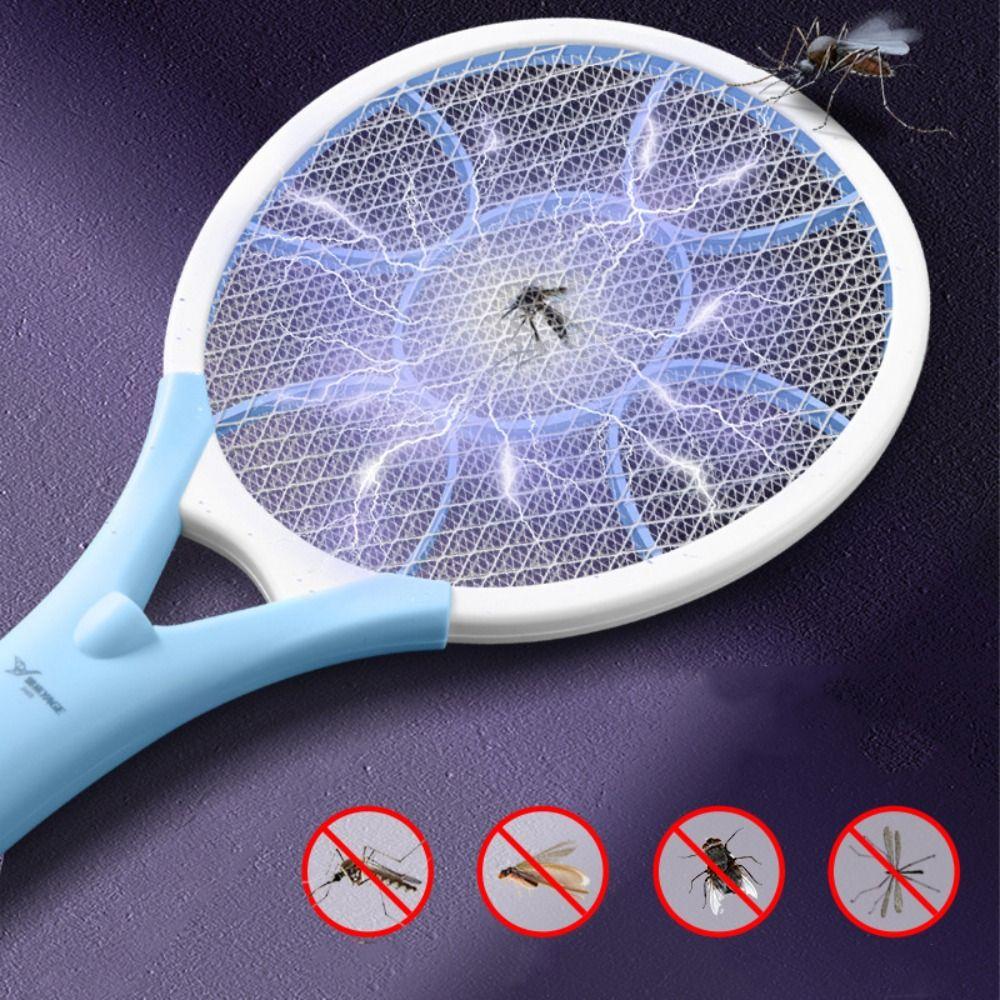 Electric Shock Electric Mosquito Swatter 2-in-1 Mosquito Killer Lamp Fly Swatter Indoor
