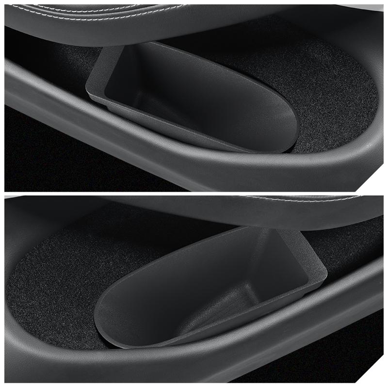For Tesla Model Y Juniper 2025 2026 Car Door Trash Can Side Door Storage Box Organizer Front Door Organizer Interior Accessories